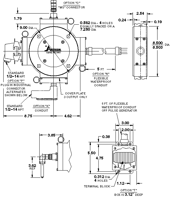 Avtron – M285QUAD Outline Drawing – joliettech.com